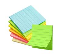 Mr. Pen Lined Sticky Notes - 6 Pads, 45 Sheets Each, Pastel Colors