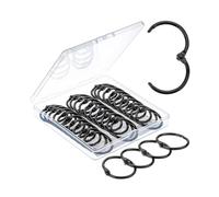 Mr. Pen Loose Leaf Binder Rings, 40-Pack, Black, 1-Inch Metal