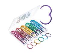 Mr. Pen- Loose Leaf Binder Rings, 72 Pack, Assorted Colors, 1 Inch, Metal, Small