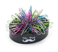 Mr Pen- Magnetic Desk Toys, Magnetic Sculpture, Desk Toy For Office (Set of 100 Paper Clips and a Magnetic Base), Paper Clips Holder, Desk Top Toys, Desk Toys for Adults, Paper Clips Assorted Colors