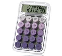 Mr. Pen- Mechanical Switch Calculator, 10 Digits, Purple Calculator, Transparent Body, Large LCD Display, Big Buttons Mechanical Calculator Desktop Calculator, Cute Calculator, Aesthetic Calculator