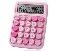 Mr. Pen Mechanical Switch Calculator - 12 Digit Large LCD Display, Pink with Big Buttons, Back to School Supplies