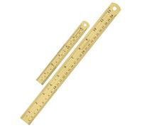Mr. Pen- Metal Straight Edge Ruler, 2 Pack, 6" and 12", Gold, Stainless Steel Ruler Set, Imperial & Metric Measurements for Drawing, Home, Office, Engineering