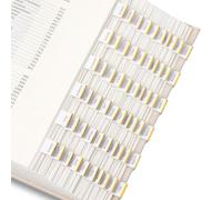 Mr. Pen- Mini Bible Tabs, 90 pcs, White with Gold Edge