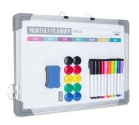 Mr. Pen- Monthly Calendar Whiteboard for Wall 12 x16 Double-Sided with Dry Erase Markers Magnetic Small Monthly Dry Erase Calendar for Wall White