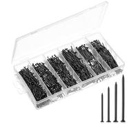 Mr. Pen- Nail Assortment Kit, 1200 Pcs, 4 Sizes, Black, Small Nails for Hanging Pictures
