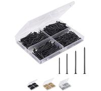 Mr. Pen- Nail Assortment Kit, 600 Pcs, 4 Sizes, Black, Small Nails, Nails for Hanging Pictures, Finishing Nails, Wall Nails for Hanging, Pin Nails, Hardware Nails, Assorted Nails, Galvanized Nails