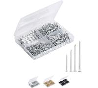 Mr. Pen- Nail Assortment Kit, 600 Pcs, 4 Sizes, Silver, Small Nails for Hanging Pictures, Finishing Nails, Gold Wall Nails for Hanging, Pin Nails, Hardware Nails, Assorted Nails, Galvanized Nails