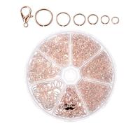 Mr. Pen Open Jump Rings - Champagne, 1014 Pcs, 6 Sizes for Jewelry Making