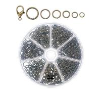 Mr. Pen- Open Jump Rings Set, 1014 pcs, Bronze Metal Jump Rings with Lobster Clasps, 6 Assorted Sizes (4-10 mm), Jewelry Making Findings for DIY Crafts, Bracelets, Necklaces & Keychains