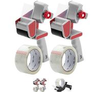 Mr. Pen - Packing Tape Dispenser Gun 2-Inch, 2 Pack with 2 Rolls Tape, Heavy Duty Packing Tape with Dispenser, Packaging Tape, Tape Gun, Clear Packing Tape, Tape Gun for Packing Boxes, Moving Tape