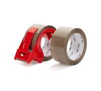 Mr. Pen- Packing Tapes, 2" Wide, 60 Yard, Brown, 2 Pack with 1 Dispenser Gun, 2.6 mil, Heavy Duty Packing Tape with Dispenser