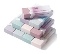 Mr. Pen- Pencil Erasers, 10 Pack, Morandi Colors, Latex-Free Vinyl Erasers, Wavy Sleeve Large Eraser for School Office, Art Eraser for Drawing