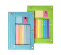 Mr. Pen- Pencil Pouch for 3 Ring Binder, 2 Pack, Light Blue and Light Green, 3 Ring Binder Pencil Pouch