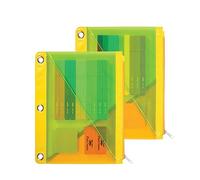 Mr. Pen Pencil Pouches, 2 Pack, Transparent Pencil Case for 3 Ring Binder, Zippered Pencil Pouch