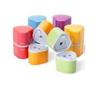 Mr. Pen- Pencil Sharpener for Colored Pencils, 6 Pack, 3 Hole, Pencil Sharpeners Manual, Handheld Pencil Sharpener