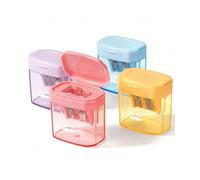 Mr. Pen- Pencil Sharpeners Manual, 4 Pack, Dual Hole, Colorful Handheld Pencil Sharpener, Compatible with Standard and Jumbo Pencils, Snap-on Lid, Stainless Steel Blade, Back to School Supplies