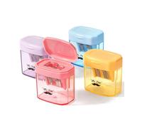 Mr. Pen- Pencil Sharpeners Manual, 4 Pack, Dual Hole, Colorful Handheld Pencil Sharpener, Compatible with Standard and Jumbo Pencils, Snap-on Lid, Stainless Steel Blade, Back to School Supplies