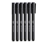 Mr. Pen- Pens, Felt Tip Pens, Black Pens, Pack of 6, Fast Dry, No Smear, Fine Point Pens Black, Black Felt Tip Pens, Bible Journaling Pens, Felt Pens