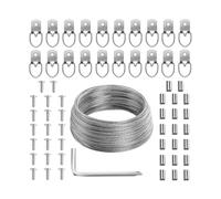 Mr. Pen- Picture Hanging Wire Kit, 100Ft Picture Wire Hanging, D Rings Picture Hanging, Picture Frame Hanging Kit, Picture Frame Wire, Wall Hanging Kit, Wire for Hanging Pictures, Painting Hanging Kit