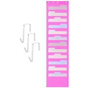 Mr. Pen Pink 12 Pocket Wall File Organizer, 3 Overdoor Hangers Included, Hanging Folder Organizer