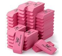 Mr. Pen Pink Pencil Erasers, 48 Pack, Pink, Rubber, Rectangular, Drawing, Writing