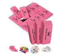 Mr. Pen Pink Pencil Erasers, Large, Pack of 12