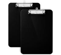 Mr. Pen- Plastic Clipboard, 12.5” x 9”, 2 Pack, Black, Teacher Clipboard