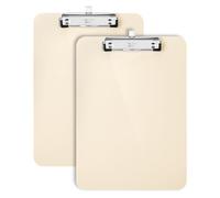 Mr. Pen- Plastic Clipboard, 12.5' x 9', 2 Pack, Ivory, Clipboard for Kids & Adults