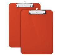 Mr. Pen- Plastic Clipboard, 12.5" x 9", 2 Pack, Red, for Kids & Adults, Clip Board, Teacher, Cute