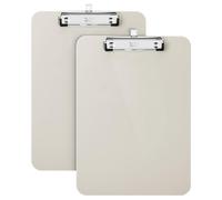 Mr. Pen- Plastic Clipboard, 12.5" x 9", 2 Pack, Silk Cream Clipboard Plastic, Low-Profile Metal Clip with Retractable Hanging Hole