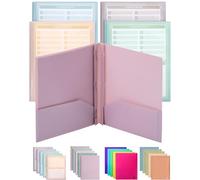 Mr. Pen- Plastic Folders with Clear Front Pocket, 5 pcs, Pastel Colors, File Folders with Fasteners for Documents