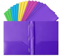 Mr. Pen- Plastic Folders with Pockets and Prongs, 15 Pack, Vibrant Colors, Folders with Prongs, File Folders with Fasteners, 2 Pocket Folder