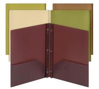 Mr. Pen- Plastic Folders with Pockets and Prongs, 5 Pack, Letter Size, Dark Earthy Colors, Flexible Plastic Folders with Prongs