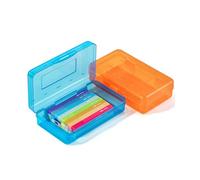 Mr. Pen- Plastic Pencil Case Box, 2 Pack, Large Crayon Marker Pen Organizer