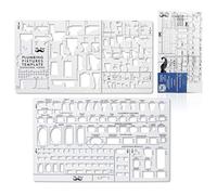 Mr. Pen Plumbing & Bathroom Design Tools - Drafting Ruler Shapes, Stencils & Fixture Templates