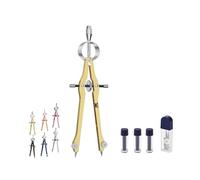 Mr. Pen Professional Geometry Compass - Gold with Extra Leads, Metal with Lock, Drawing & Drafting Compass