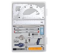 Mr. Pen- Professional Geometry Set 15 pcs Geometry Kit for Artists and Students Geometry Set Metal Rulers and Compasses Drawing Tools Drafting S