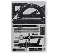 Mr. Pen - Professional Geometry Set, 15 Pieces, Black Geometry Kit for Artists and Students, Geometry Set, Metal Rulers and Compasses, Drawing Tools, Drawing Tools,