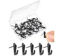 Mr. Pen- Push Pin Hooks for Hanging Pictures, 30 Pack, Black, Decorative Push Pins for Wall Tacks, Wall Pins for Hanging and Bulletin Board