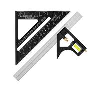 Mr. Pen- Rafter Square and Combination Square Tool Set, Black, 7" Square, 12" Aluminum Carpenter Square, Framing Square, Square Tool, Woodworking Square, Combo Square, 7 Inch