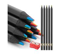 Mr. Pen- Rainbow Pencils, 12 Pack, 7-in-1 Multi-Color Fun Colored Pencils with Sharpener, Vibrant Drawing and Coloring Pencils for Kids, Party Favors, School, Art, Gift Supplies