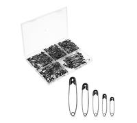 Mr. Pen- Safety Pins, Black, 5 Sizes, Assorted Safety Pins for Clothes
