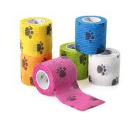 Mr. Pen- Self Adhesive Bandage Wrap, 6 Pack, Paw Design, 2“ x 5 Yards, Adhesive Bandages, Cohesive Bandage, Medical Wrap
