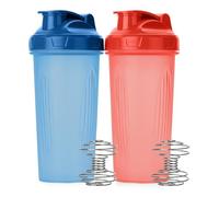 Mr. Pen- Shaker Bottles for Protein Mixes, 28 oz, 2 Pack, Red and Blue, Protein Shaker Bottle with Wire Whisk Ball, Shaker Cup, Mixer Bottle, Protein Shake Bottles, Protein Shake Bottle