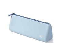 Mr. Pen- Silicone Pencil Case Pouch, Muted Blue, Aesthetic Triangular Design, Multipurpose, Aesthetic Pencil Case Small, Silicone Makeup Bag, Back to School Supplies
