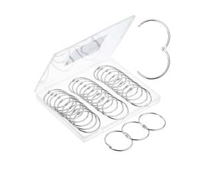 Mr. Pen Silver Binder Rings, 30 Pack, 2 Inches, Metal, 2 Holes, Letter Size