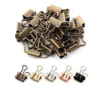 Mr. Pen- Small Binder Clips, 50 pcs, 0.75", Small Size, Bronze Metal Binder Paper Clips, Paper Clamps for Office Supplies, Home, School, Business, Document Organizing