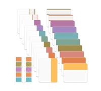 Mr. Pen-Sticky Index Tabs, 500 Pcs, 21 Sets, Colorful Sticky Tabs for Notebooks and Binders, Page Markers