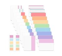 Mr. Pen - Sticky Index Tabs, 500 Pieces, 21 Sets, Colourful Sticky Tabs for Notebooks, Page Markers, Back to School Supplies
